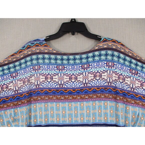 Womens 1X Multi-Color Patterned Tunic Top By Established 1962 Comfortable Fit - Picture 8 of 9